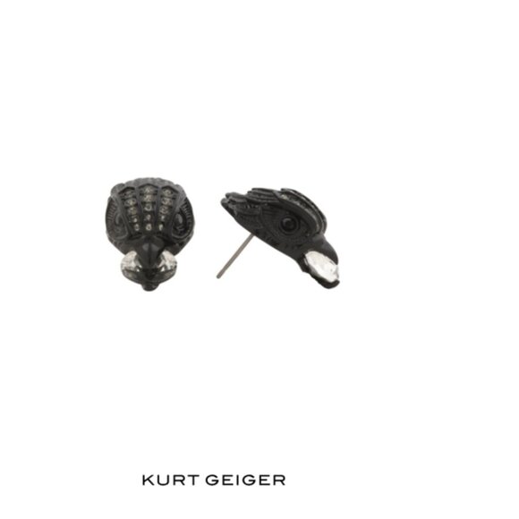 Kurt Geiger Jewelry - Kurt Geiger London - Black Eagle Stone Stud Earrings NWT